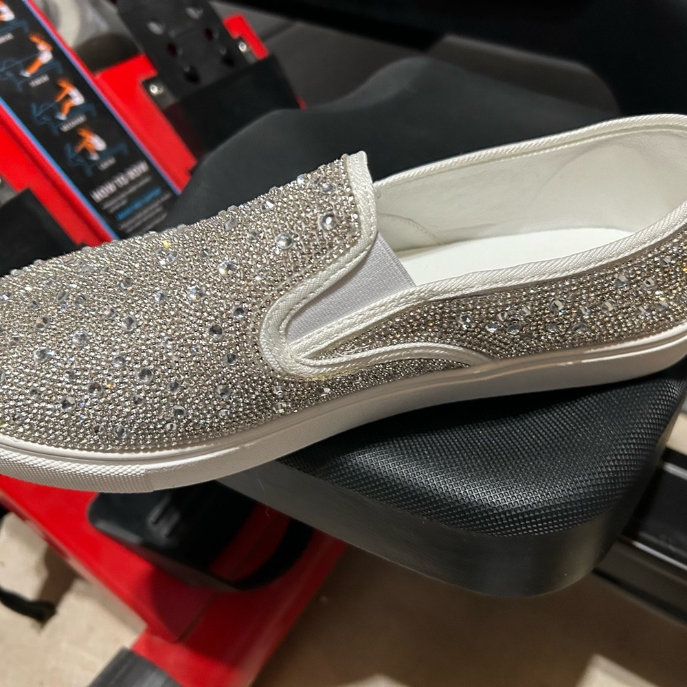 Women's Rhinestone Slip-On Sneakers